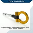 thumbnail image 7 of Unique Bargains Tow Hook /Universal Car Front Bumper Towing Hook / Durable Metal Rotary Tow Hook Ring for Honda S2000 2000-2009,for Honda FIT 20.4cm 1pcs Gold Tone, 7 of 7