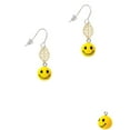 thumbnail image 2 of Delight Jewelry Resin Small 3-D Happy Face Goldtone Leaf French Earrings, 2 of 4