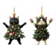 thumbnail image 1 of Bearachild Colgante de adorno de gato bonito de 2 piezas para decoración de árbol de Navidad felino lindo en árbol de Navidad de moda Kits de decoración para fiestas 2 piezas (A+B), 1 of 6