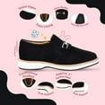 thumbnail image 3 of LIBERTYZENO Boys Loafers Velvet Shoes With Buckle Casual Slip On Shoes Tuxedo Dress Kids Shoes, Rachel Black 10 Toddler, 3 of 7