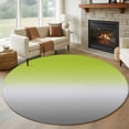 thumbnail image 2 of Green Gray Ombre Large Area Rugs for Bedroom Living Room, Soft Non Slip Carpet Bedside Rug, Modern Gradient Abstract Art Round Floor Cover Kitchen Accent Rug 5' for Dining Room/Office, 2 of 9