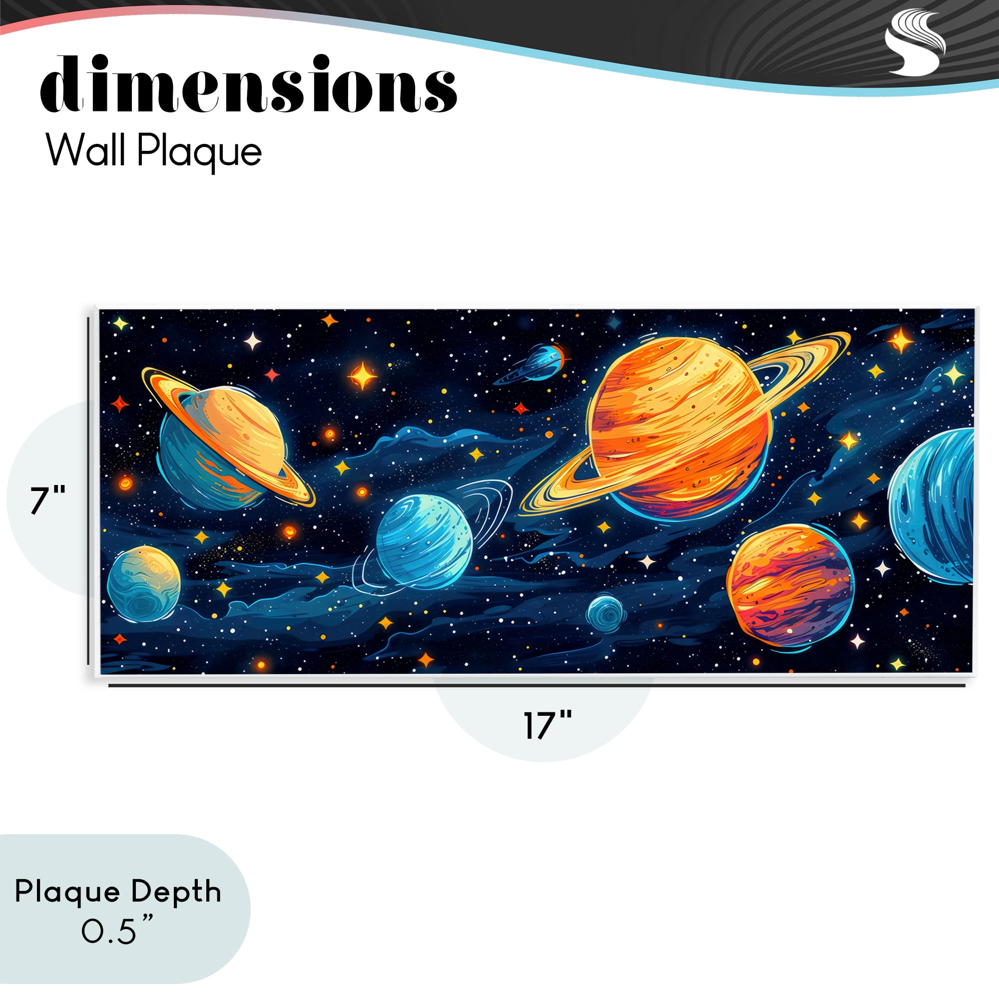 Stupell Industries Starry Universe Whimsy Wall Plaque Art, design by Creative Studio