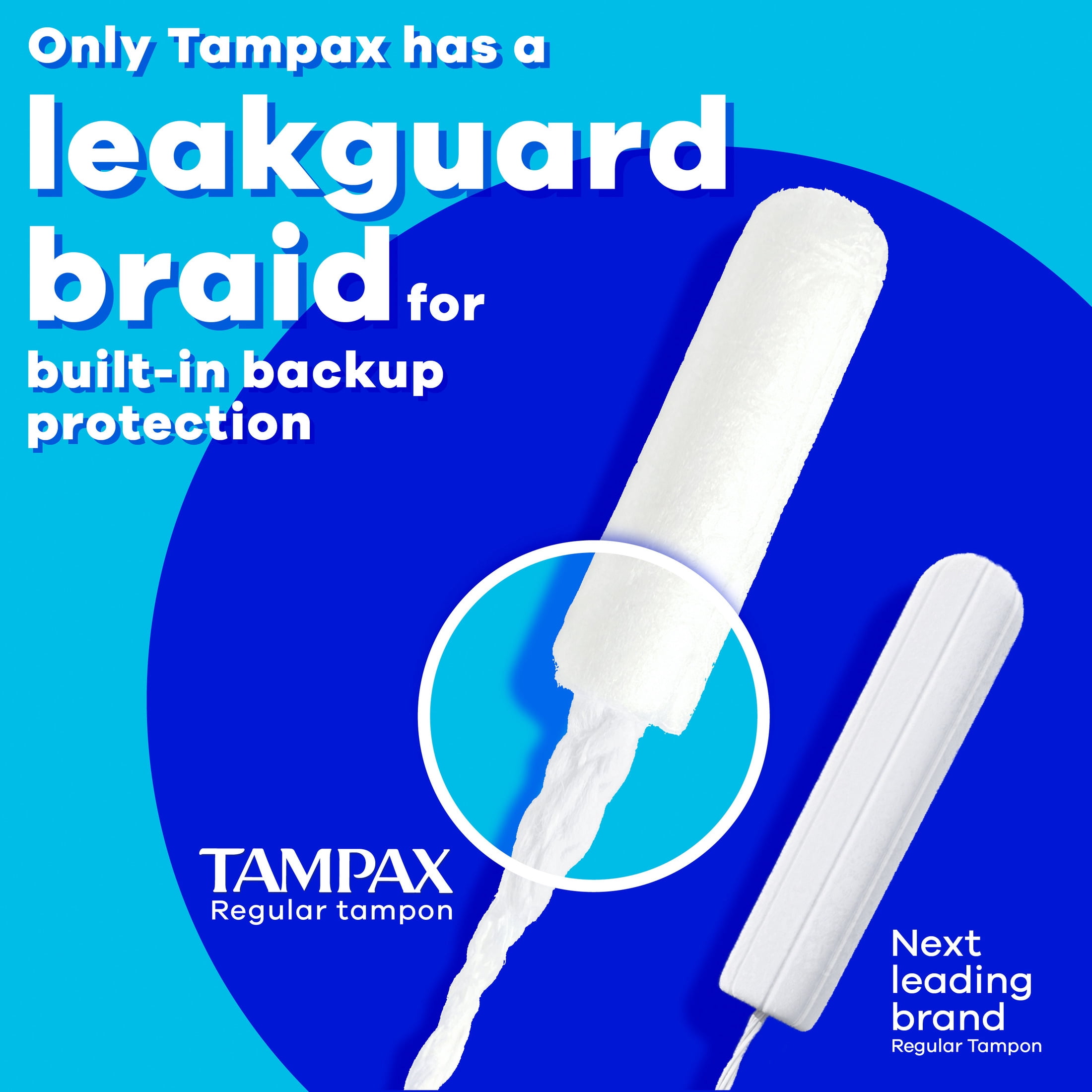 Tampax Pearl Tampons with LeakGuard Braid, Light Absorbency, 100 Count