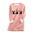 thumbnail image 3 of Women's Pullover With Print Comfortable Round Neck Winter Homewear Sweater Womens V Neck Thermal Tops Thermal Top And Bottom for Men Pack Womens Preowned Thermal Tops M Thermal Underwear Top Men Heavy, 3 of 3