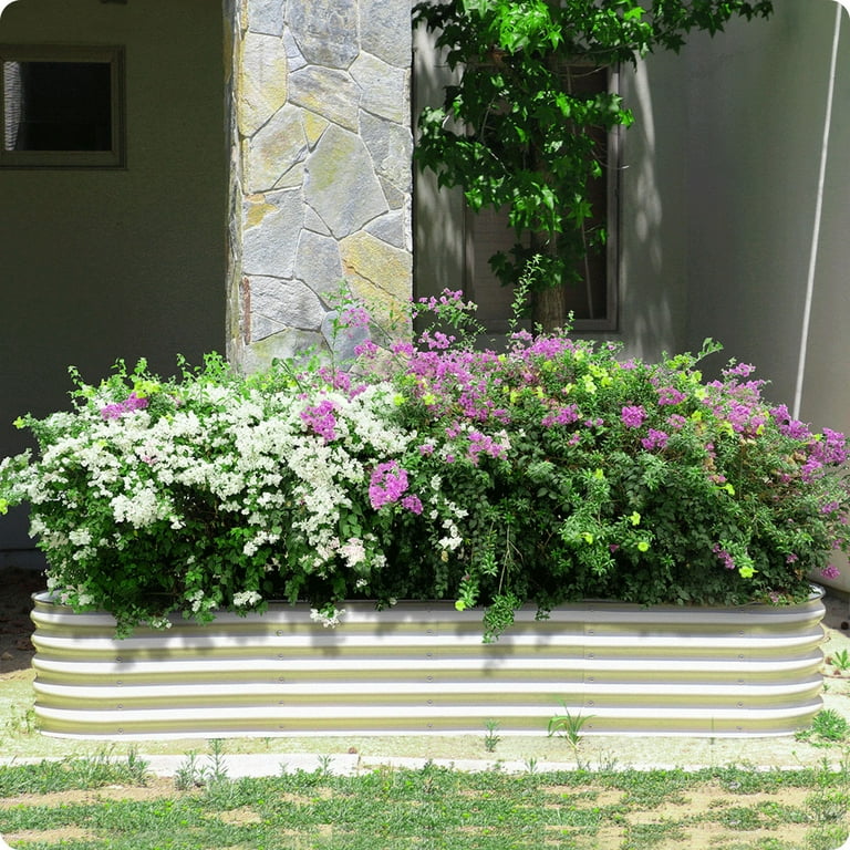 17 Tall, 12-in-1 Raised Garden Bed in Ivory