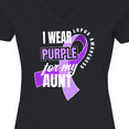 thumbnail image 4 of Inktastic I Wear Purple For My Aunt Lupus Awareness Women's V-Neck T-Shirt, 4 of 5