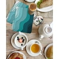 thumbnail image 4 of Turquoise Coastal Beach Kitchen Dish Towels for Drying Dishes Set of 4, Modern Ombre Sea Waves Art Waffle Weave Microfiber Terry Hand Tea Bathroom Towels Quick Dry & Absorbent Towel 15.7x23.6, 4 of 7