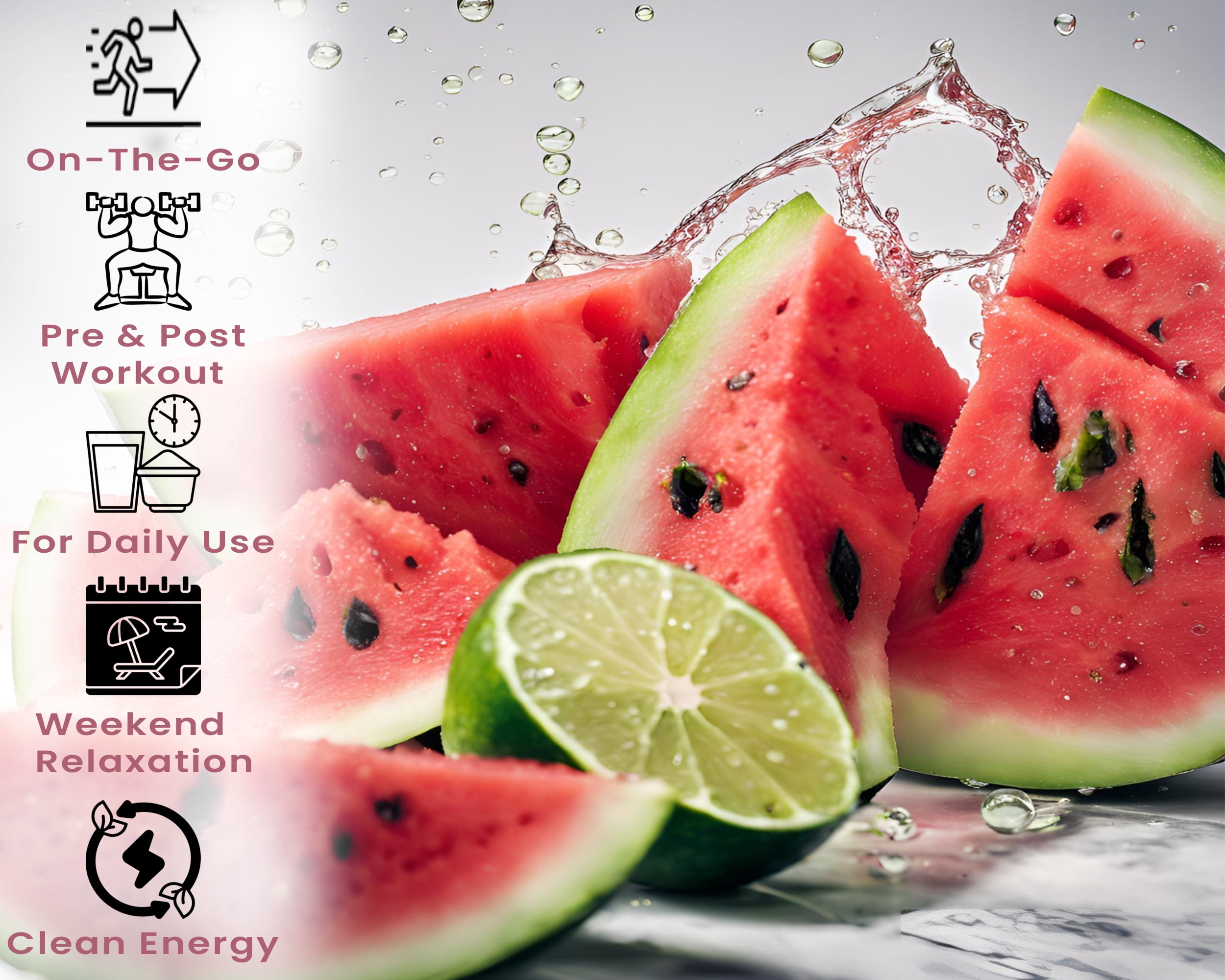 Bobelo Watermelon Citrus Electrolyte Powder Drink Mix, Gluten-Free, Caffeine-Free, 15 Ct, 0.25 oz
