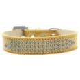 thumbnail image 1 of Three Row Ab Crystal Ice Cream Dog Collar Gold Size 16, 1 of 1