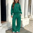 thumbnail image 2 of Bobifish Toddler Girls Outfit Sets Bow Leopard Print Sweatsuit Hoodie Sweatpant Warm Winter Set For Children Girls, 2 of 6