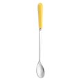 thumbnail image 1 of Zhuge Cubiertos de plata 2 piezas Cuchara de hielo de acero inoxidable con mango corto Cuchara para helado de postre para el hogar Cuchara para revolver - Plata amarilla, 1 of 5
