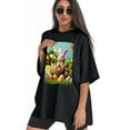 thumbnail image 3 of Plus Size Shirt for Women Black Tops for Women Short Sleeves Shirt for Women Easter T Shirt Crewneck Shirt for Women XL, 3 of 5