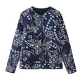 thumbnail image 2 of Chaqueta cálida de algodón acolchado con estampado de manga larga de moda urbana para mujer, 2 of 6