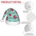 thumbnail image 4 of Haiem Snowflake Hot Cocoa Pattern Santa Hat Confortable Velvet Christmas Hat for Christmas Party Favors Fit for Adults and Kids, 4 of 6