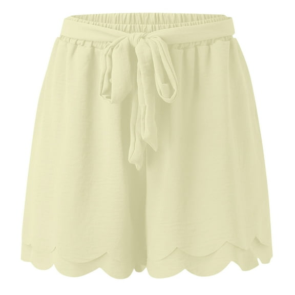 Aayomet Biker Shorts Women Stretch Booty Yoga Shorts for Women Adjustable Side Ties Running Shorts Fitness Workout Wicking Tummy Control,Beige L