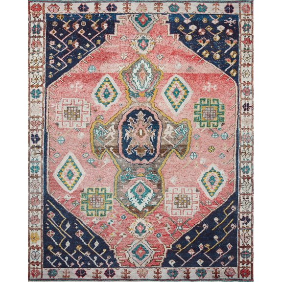 Loloi Fiona Rust / Navy 3'-0" x 5'-0" Area Rug