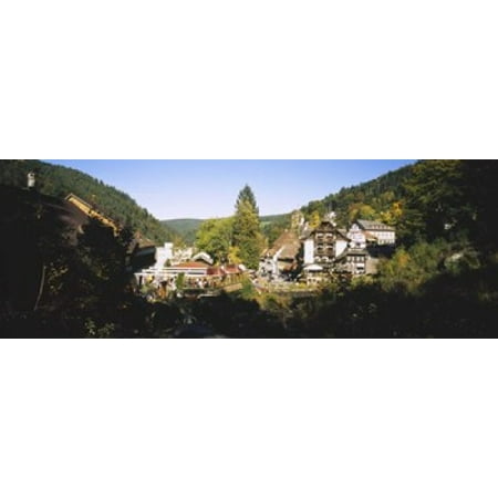High Angle View Of A Town Triberg Im Schwarzwald Black Forest Baden-Wurttemberg Germany Poster