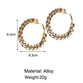 thumbnail image 3 of Xihbxyly Ofertas Prime Pendientes de Cadena Exagerados de aleación de Oro, Joyas de Damas, 3 of 7
