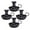 4set, variant on ABCISI Candlestick Holders, Black Taper Candle Holders, Retro Chamberstick Candle Holder, Iron Matte Candle Stand for Wedding, Dining, Party, Home Decoration (Set of 2)