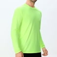 thumbnail image 2 of High Visibility Safety Work T-Shirt for Men | Hi Vis Reflective Work Wear Shirts in Long Sleeve Safety Neon Green S, 2 of 5