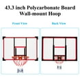 thumbnail image 3 of 110*75 Wall Mounted Basketball Hoop,  Backboard Hoops and Goal Rim Combo, Potable Shatterproof Polycarbonate Board with All-Steel Rustproof Frame for Outdoor, Indoor, 3 of 9
