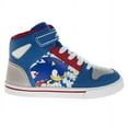 thumbnail image 2 of Sonic The Hedgehog Boys Hook And Loop Hi-Top Canvas Sneakers. (Little Kids Big Kids)Blue, Size: 12, 2 of 6