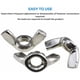 thumbnail image 2 of Tuercas de mariposa M12 (paquete de 5) galvanizadas para pernos y sujetadores - Certificado estándar de sujetadores de alta resistencia ISO965 DIN315 M12 (32 mm x 66 mm), 2 of 5