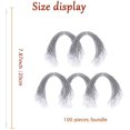 thumbnail image 2 of 500 Silver Ornament Hangers, Snap Lock String, Metallic Cord for Christmas Valentine's Day Party Hanging Decoration, 2 of 5