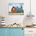thumbnail image 2 of HFDF Rustic Farmhouse Chicken Coop Canvas Wall Art, Country Rooster Print, 20x16inch Framed, 2 of 7