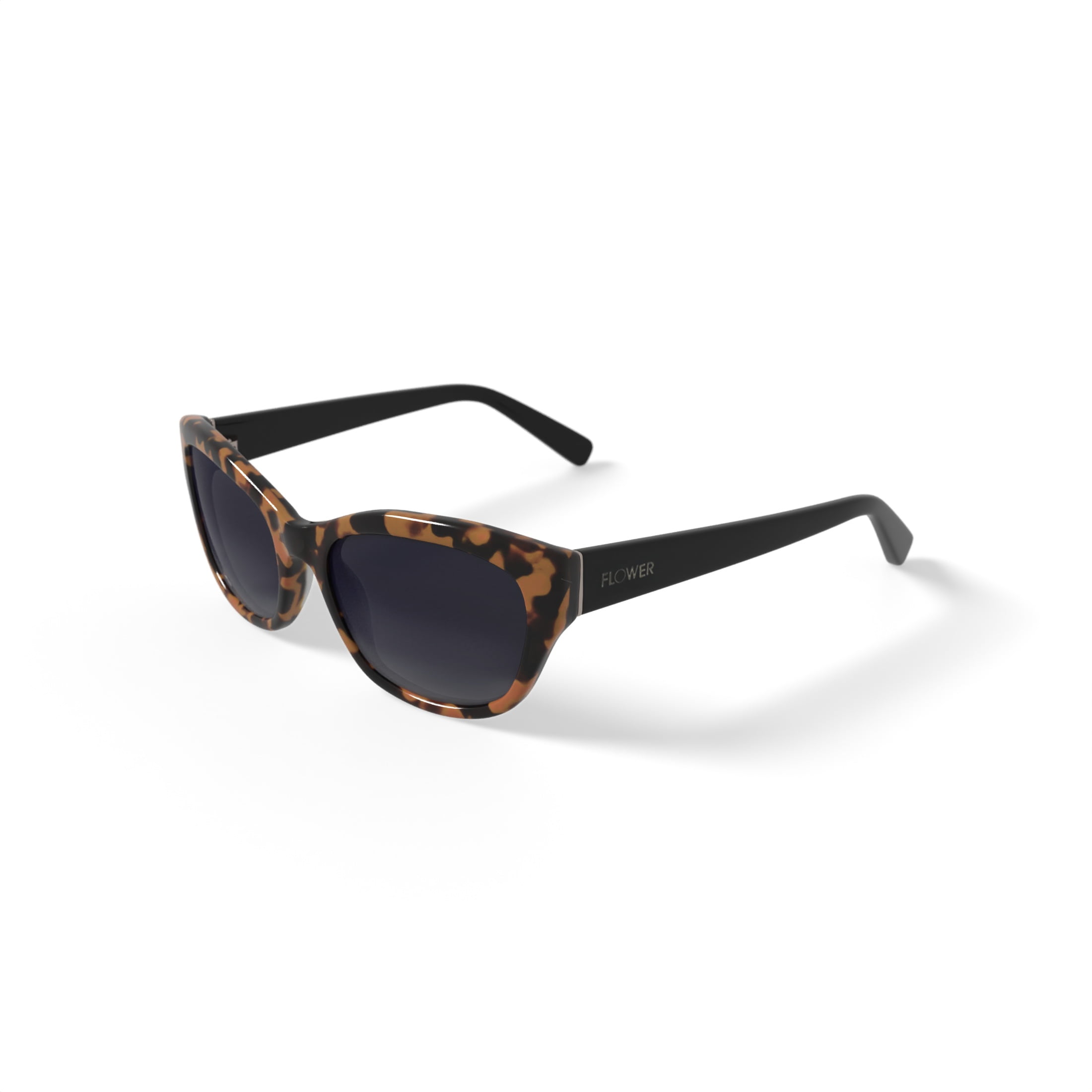 FLOWER Women's Rx'able Polarized Fashion Sunglasses, FLR1007P - Chloe, Tortoise, 53-16-140, with Case