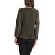 thumbnail image 3 of INSPIRAR CHIC Blusa de gasa para mujer con cuello de ojal, mangas de patchwork, elegante top de trabajo en color azul marino oscuro y verde, 3 of 6