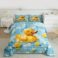 thumbnail image 2 of jejeloiu Rustic Duck Queen Comforter Set,Oil Painting Bedding Sets,Blue Yellow Bedding Comforter Set For Boys Teens,Ultra Soft Home Decor Reversible,3 Pieces, 2 of 8