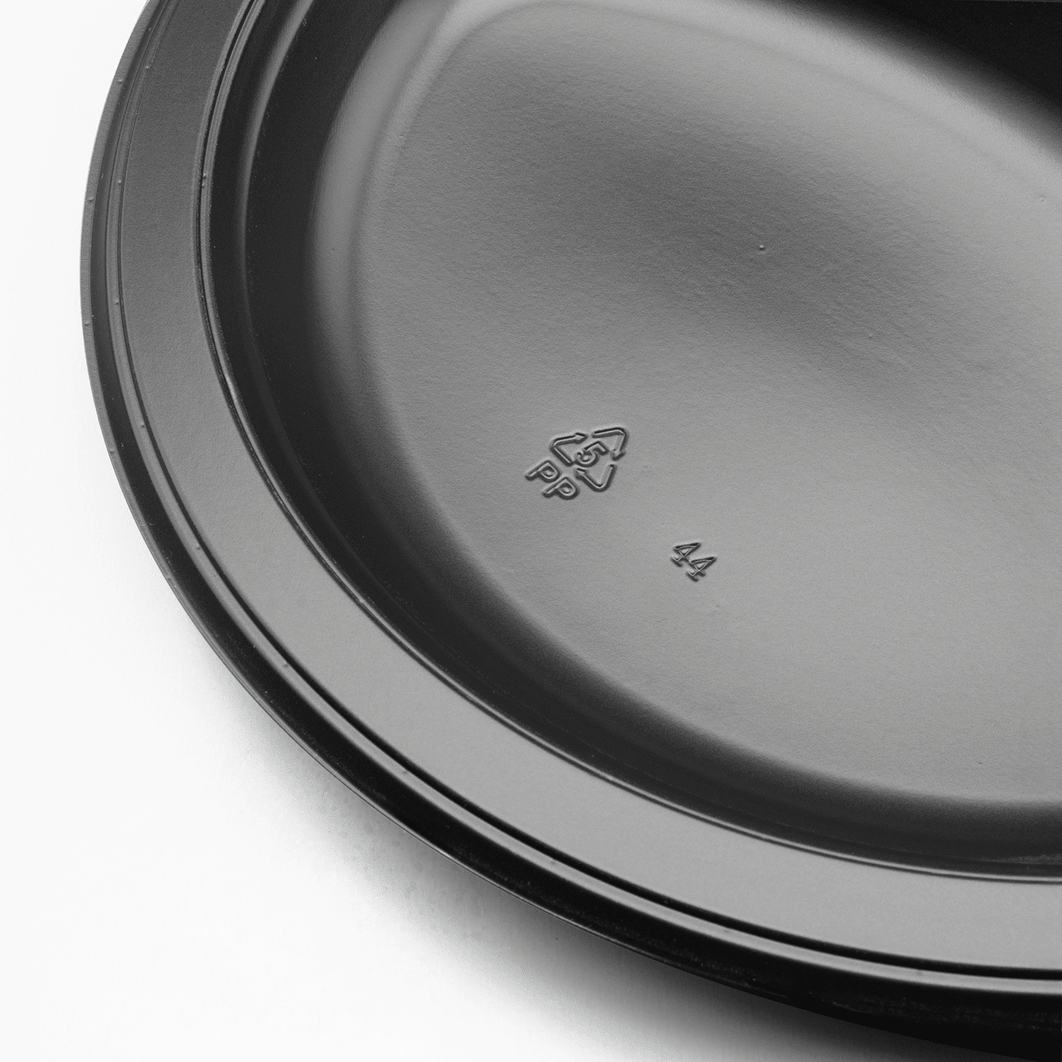 Karat Earth 9 Inch Eco-Friendly Plastic Plates [3 Compartment - 500 pcs], Black Mineral-Filled PP - Reduces Plastic Use