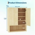 thumbnail image 3 of Modern Fluted Shoe Cabinet,5-Tier Farmhouse Shoe Cabinet with Adjustable Shelves,1 Open Shelf and 2 Doors,44.5" Tall Free Standing Shoe Storage Organizer for Entryway Hallway Living Room, 3 of 7