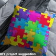 thumbnail image 2 of jejeloiu Jigsaw Puzzle Fabric by the Yard 5 Yards,3D Building Blocks Fabric for Sewing,Rainbow Bricks Home Decor Fabric by the Yard For Boys Kids,Breathable Home Decor, 2 of 6
