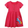 thumbnail image 3 of WIBACKER 100% Cotton Toddler Girls Summer Dress Button Decor Polka Dot Print Appliques Dresses for Kids - 1 Piece Unicorn, 3 of 8