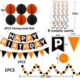 thumbnail image 2 of Cartel de feliz cumpleaños FECEDY, negro y naranja, decoración de fiesta, 2 of 6