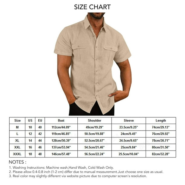 Camisa de manga corta para hombre Camisa con botones para hombre Camisa informal para hombre Camisa de dos bolsillos para hombre Durabilidad probada en el tiempo Bodega Aurrera en linea