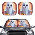 thumbnail image 2 of Windshield Sun Shade, Halloween Cute Ghost Pumpkin Foldable Car Sun Shade Windshield for Front, 2 Pieces, 2 of 7