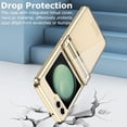 thumbnail image 4 of for Samsung Galaxy Z Flip 5 Case with Hinge Protection, One Piece Design Z Flip 5 Clear Case Slim Hard PC Bumper Phone Case for Z Flip 5 - Rosegold, 4 of 12