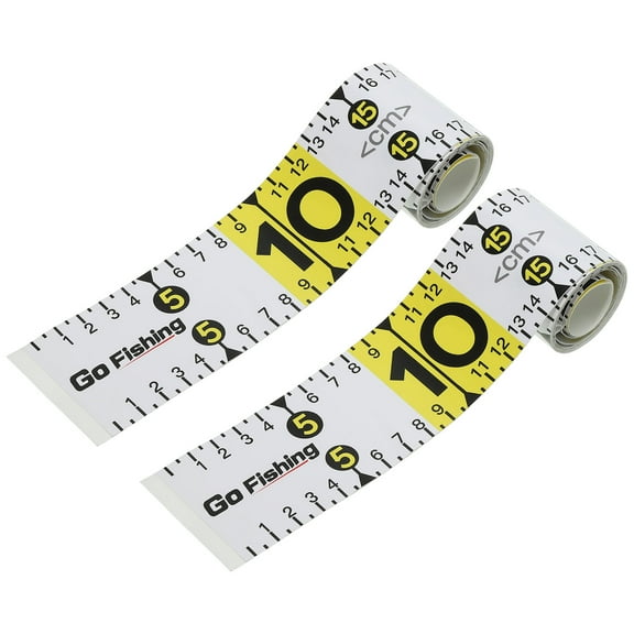 Uxcell Adhesive Fish Ruler, 2 Pack 51 Inch Fish Measuring Sticker Waterproof for Fishing Boat Kayak Workbench, White