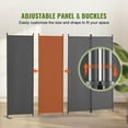 thumbnail image 4 of VEVOR Room Divider 4-Panel Folding Privacy Screen Fabric Partition Office Gray, 4 of 9