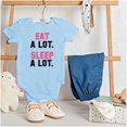 thumbnail image 3 of Eat Sleep Lazy Procrastinator Funny Romper Boys or Girls Infant Baby Brisco Brands 18M, 3 of 6