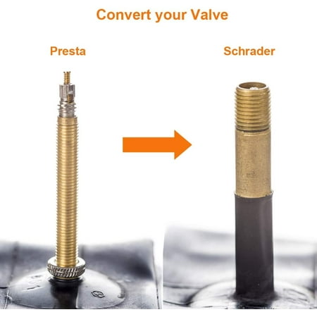 Presta Valve Adapter,Presta to Schrader Converter-Bike Pump Tire Inflator Bicycle Air Compressor Tools- Inflate Tire Using Standard Pump or Air Compressor-French/UK to US 5 Pack | Walmart Canada
