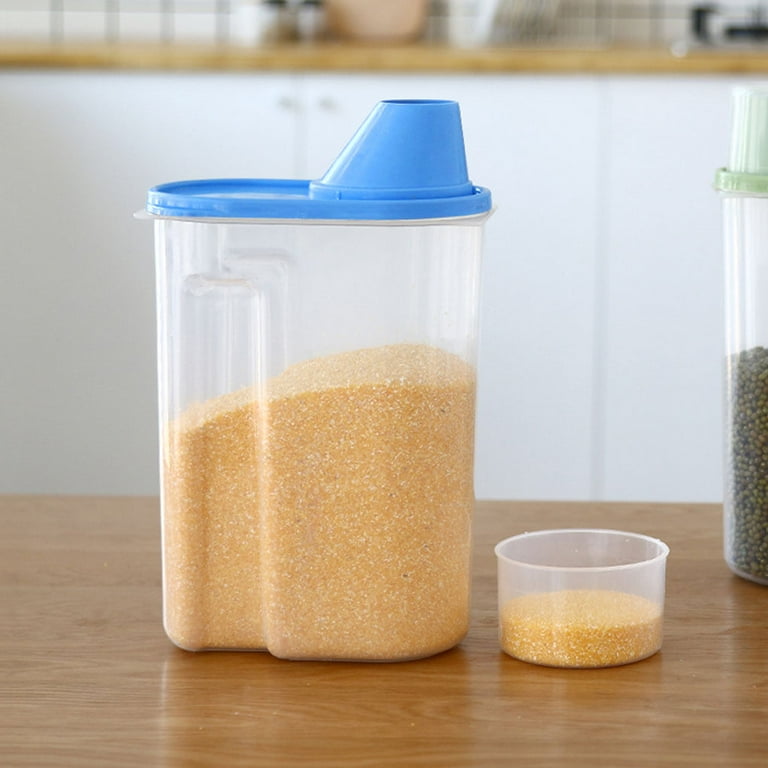 2/4 Grid Multigrain Airtight Jar Plastic Transparent Moisture-Proof Beans  Cereal Food Dispenser Household Kitchen Accessories - AliExpress