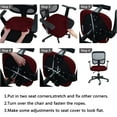 thumbnail image 7 of Elastic Stretch Office Chair Covers - Fit Spandex Slipcovers for Computer, Desk & Kitchen Chairs | Anti-Dust, Removable & Machine Washable Protective Seat Cover (Burgandy,1), 7 of 7