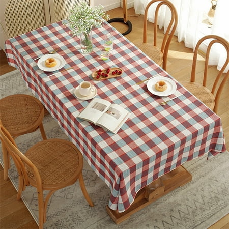 

Avamo Tablecloth Covers Table Cloths Washable Round Tablecloths Home Decor Decorative Dust-proof Luxury Embroidered Orange Red+ Peacock Blue 55.12 *86.61 in