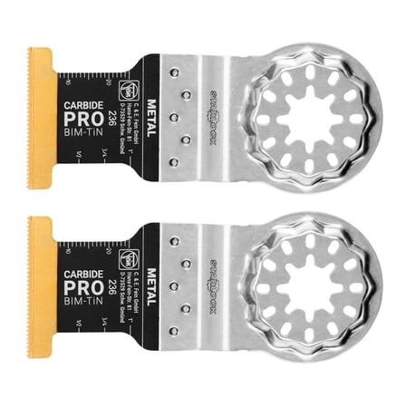 Fein Carbide PRO 1-3/8 in. X 3-1/2 in. L TiN Coated Bi-Metal E-Cut Saw Blade - 2 Pack