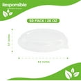 thumbnail image 2 of Clear Lids for 20 oz Oval Molded Fiber Bowls, 2 of 3