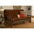 thumbnail image 3 of Kodiak Furniture Tucson Rustic Walnut Futon with Brown Faux Leather Mattress, 3 of 3